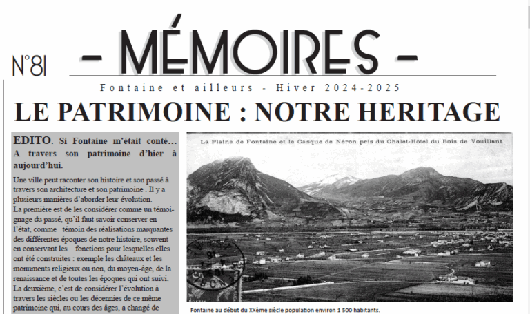 Bulletin n°81 : Le Patrimoine, notre héritage