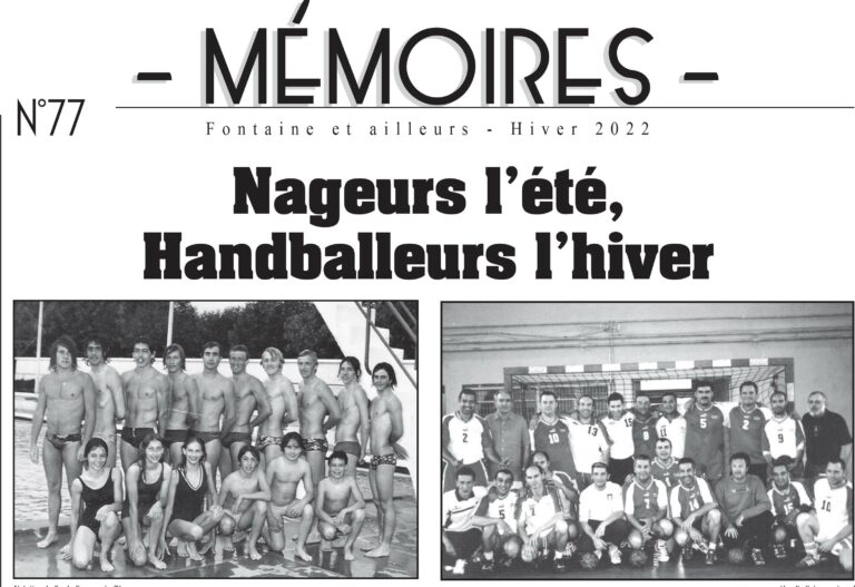Bulletin n°77 : Nageurs l’été, Handballeurs l’hivers